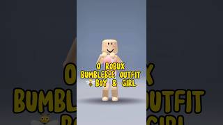 0 Robux Bee/Bumblebee Theme Outfit for Boy & Girl #roblox