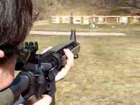 PLR-16 muzzle flash slomo .223 muzzle flash front. PLR-16 muzzle flash slomo .223