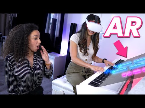 Playing VR Piano with AR on Oculus Quest 2 is AWESOME