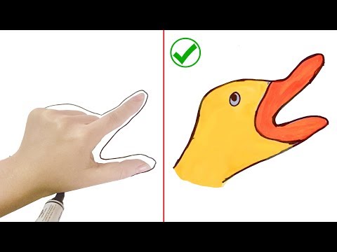 10 Ý tưởng vẽ CON VẬT từ BÀN TAY - Dạy bé học vẽ đầy sáng tạo - Draw Animals with Your Hands