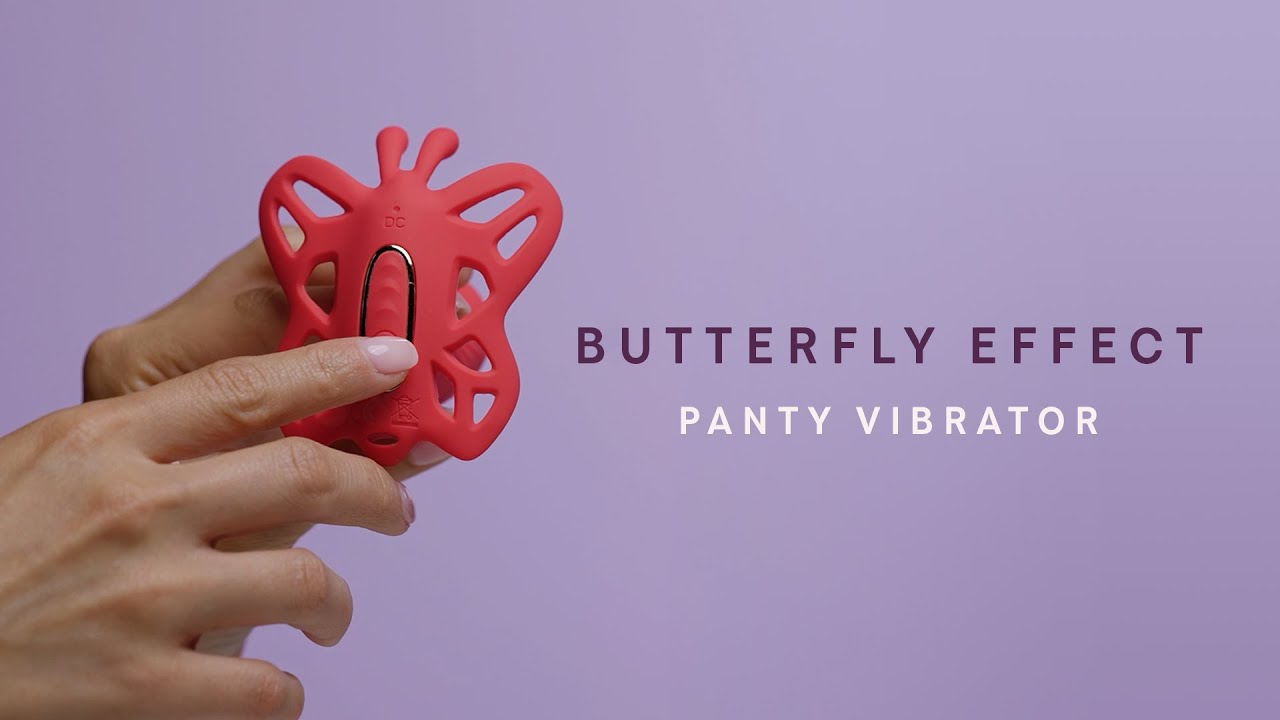 Remote-control butterfly strap-on vibrator