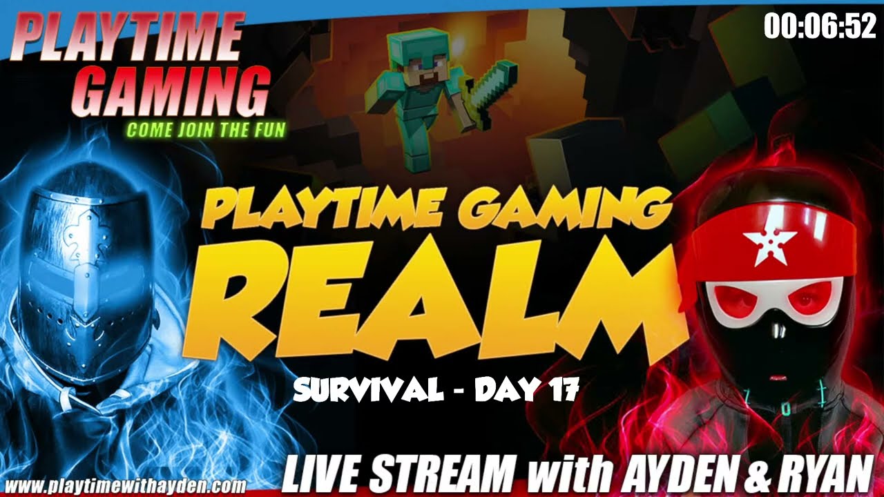 Minecraft Live - Survival Day 17 - Playtime with Ayden - Live Stream