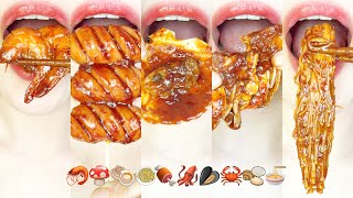 Asmr Very Y Seafood Boil Mukbang 매운 해물찜 먹방 Shrimp Mushroom Eating Sounds