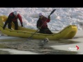 Dramatic rescue of dog fallen into icy river [RAW VIDEO]