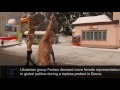 Feminist group take topless protest to World Economic Forum in Davos
