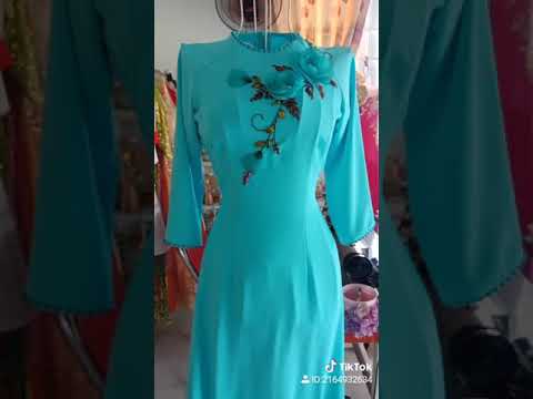 Áo dài kết hạt pha lê