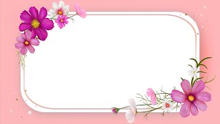 Розовый анимированный фон футаж для текста - цветы, рамка, блестки | Бесплатные футажи для монтажа.