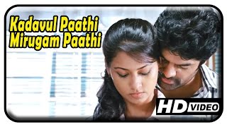 Kadavul Paathi Mirugam Paathi Scenes Raj Zacharias Romancing Pooja Umashankar Sethu