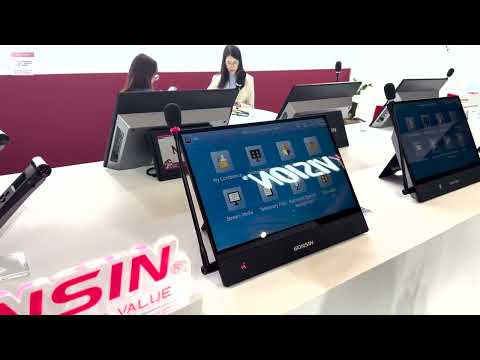 ISE 2024: Gonsin Demos Paperless Conference System 2075 Series Upgraded with AI ASR Function