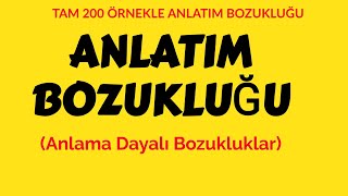 Tam 200 Örnekle Anlatim Bozukluğu 1 Anlama Dayali