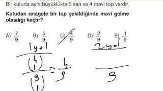 Olasılık Soru Çözümü