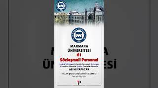 Marmara Üniversitesi Sözleşmeli Personel Alımı | Personel Temin Bilgi Sistemi