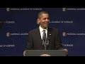 President Obama on the Necessity of Science