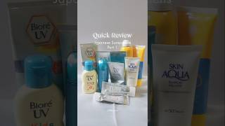 Quick Review Japanese Sunscreen Pt. 1