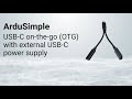 USB-C on-the-go (OTG) with external USB-C power supply from ArduSimple