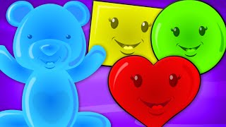 Shapes Song Learn Shapes With Jelly Bears Nursery Rhymes For Kids And Childrens