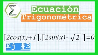 ECUACION TRIGONOMETRICA RESUELTA con identidades | CURSO de TRIGONOMETRIA Clase #22