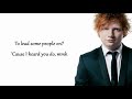 Dive Ed Sheeran Lyrics