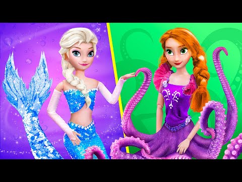 Tiên Cá Anna và Elsa / 10 Mẹo DIY Frozen