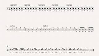 MS Snare Warm up 90 Bpm