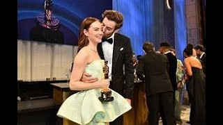 Emma Stone And Dave Mccary Celebrating Success Together