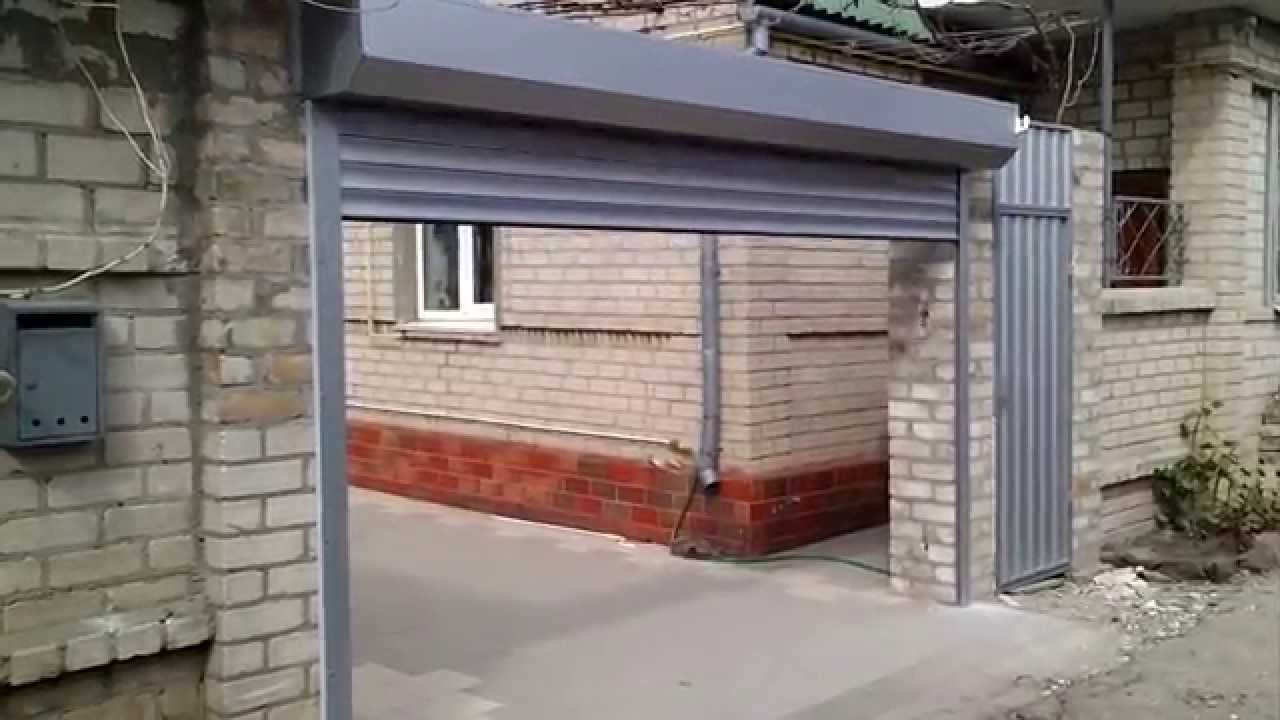 Установка роллетных ворот видео