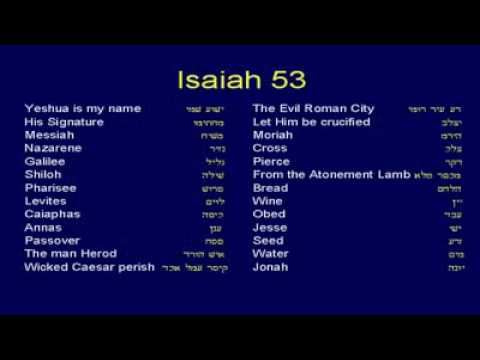 YESHUA NAME AND CRUCIFIXION CODES IN THE HEBREW BIBLE - CHUCK MISSLER