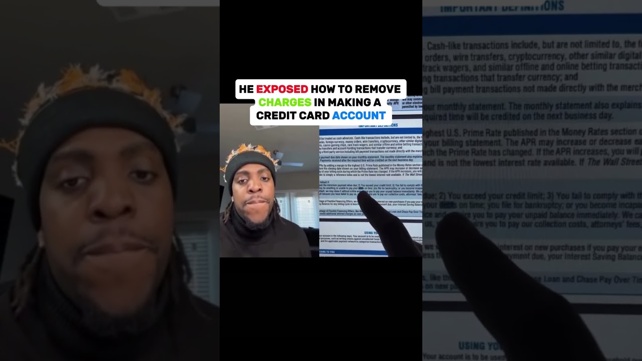 He Exposed How to Remove Charges in Making A Credit Card He Exposed How to Remove Charges in Making A Credit Card