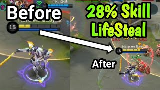Saber 28% Spell Vamp - Saber Can Carry? New Build & Emblem Set | Mobile Legends: Bang Bang