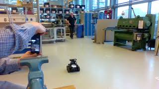 Simulating driving of a robot through an oil tank