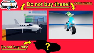 Top 5 Useless Vehicles in Mad City