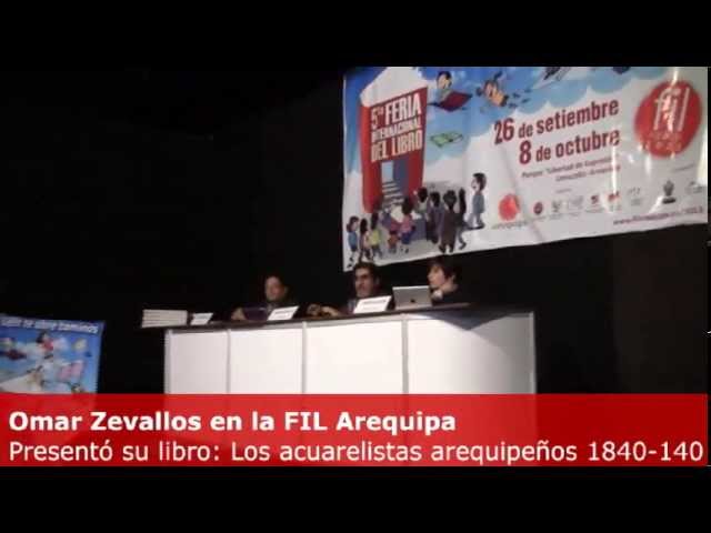 Omar Zevallos presentó su libro: Los acuarelistas arequipeños 1840 - 1940