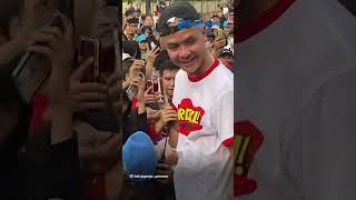 Initp A Capres Ganjar Pranowo Saat Lari Pagi Di Gbk, Ribuan Orang Mengerubungi Dan Ajak Selfie
