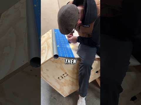 Building the Brad McClain Blue Tile Quarter pipe‼️🔨  #oc #skateboarding #skatepark #ramp