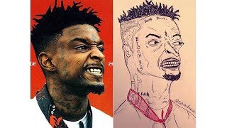 @Tw1tterPicasso fan art | 21 savage, Cardi B, and a few others...