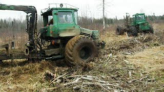 Homemade forwarders stuck in mud