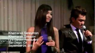 Khemerak Sereymon And Sreypov Sing Khmer Ramvong Sraw-Em Phalla In San Diego Ca