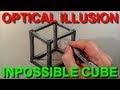 Optical Illusion, Drawing Impossible Cube #1 Time Lapse