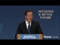 David Cameron does an impression of William Hague at Tory conference