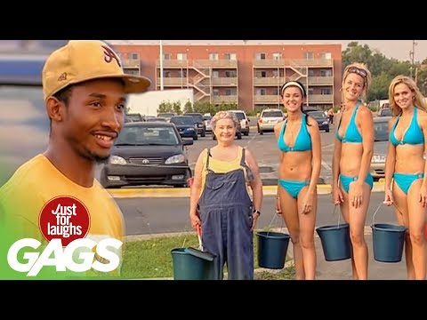 JFL Hidden Camera Pranks Gags Bikini Car Wash Special