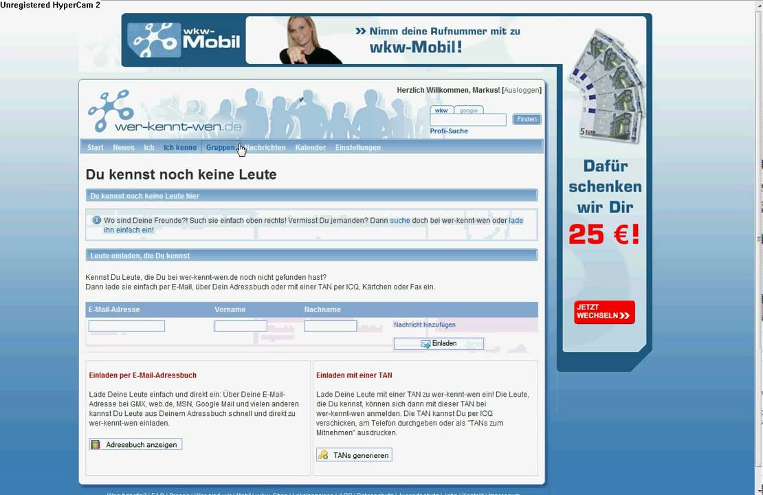 Wer kennt wen de kennenlernen google