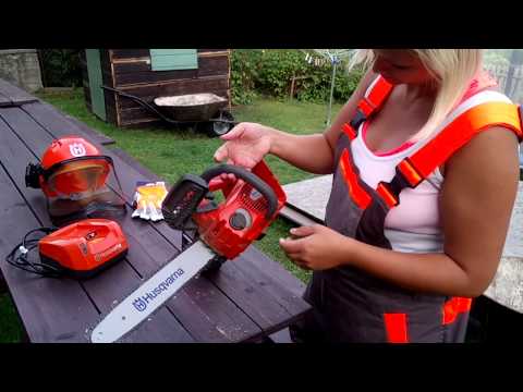 Working with the Husqvarna T536Li XP Chain Saw Chain as a Toy for Women