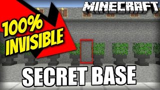 Minecraft PS4 - INVISIBLE SECRET BASE - Tutorial ( PS3 / XBOX / WII U / PE )