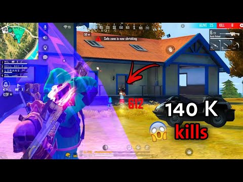 وصلت اكبر عدد كيلات 😱🔥 في السيرفر 140 الف كيل عدد مستحيل😱🔥🔥best killer free fire