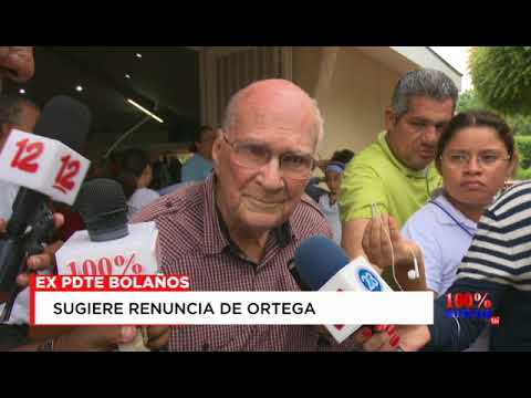 Ex presidente BolaƱos aconseja a Ortega que renuncie