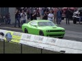 Tesla Model S P85D Sets 1/4 Mile World Record While Challenger Hellcat Goes up in Smoke Drag Racing