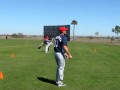 Washington Nationals 3rd Baseman Ryan Zimmerman Works Outs With Medicine Ball At Spring Training