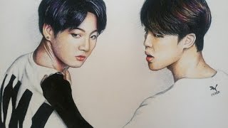 JungKook&Jimin (Bts) drawing (by Sofia Lee)