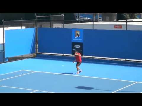 Novak ジョコビッチ （ジョコビッチ）全豪オープン 2011 Practice4