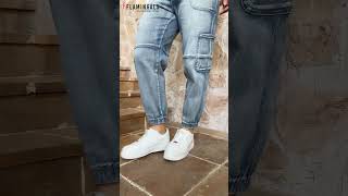 Flamingalsmulti Pocket On Fly Mid Rise Straight Leg Jeans Without Belt